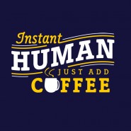 human coffee 字母个性T恤图案
