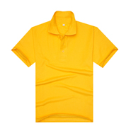 经典大黄色品质翻领T恤衫（现货可印logo图案）